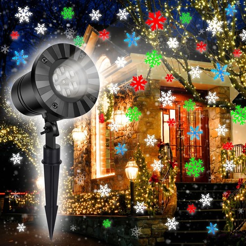 Christmas snowflake projector - christmas,